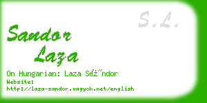 sandor laza business card